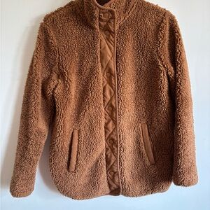 Teddy Fleece Jacket in Chestnut Brown